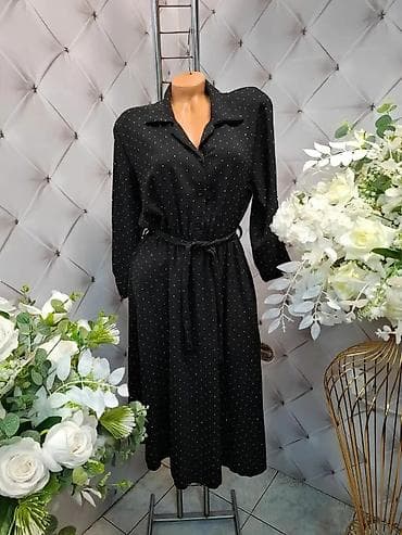 Ostalo: Elegantna košulja-haljina na sitne tufne - Model: midi na lalafo.rs — 2 Ostalo: Elegantna košulja-haljina na sitne tufne - Model: midi — 2