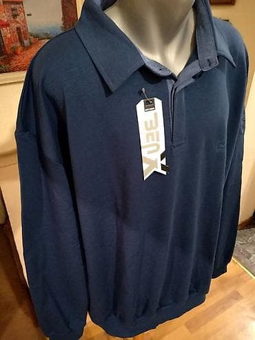 Novi muski duks sa kragnom u velikom broju Benx 5XL Plavi na lalafo.rs — 3 Novi muski duks sa kragnom u velikom broju Benx 5XL Plavi — 3