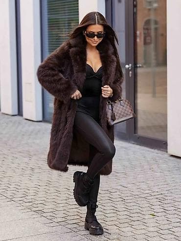 kozna jakna sa: Ženski dugi kaput od veštačkog krzna S, M, L, XL - Model: klasičan na lalafo.rs — 1 kozna jakna sa: Ženski dugi kaput od veštačkog krzna S, M, L, XL - Model: klasičan — 1