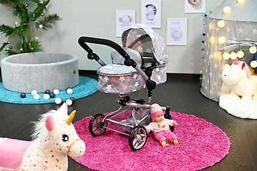 Kolica Boonk Star grey pink Kolica za lutke „Boonk – Flying hearts“ na lalafo.rs — 3 Kolica Boonk Star grey pink Kolica za lutke „Boonk – Flying hearts“ — 3