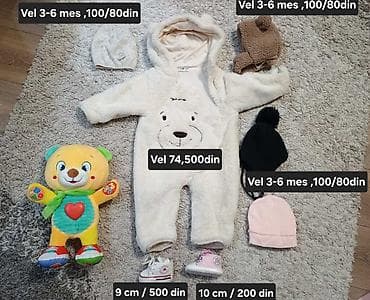 Komplet zimskih stvari za bebu (3–6 meseci) - Beli plišani zimski at lalafo.rs — 1 Komplet zimskih stvari za bebu (3–6 meseci) - Beli plišani zimski — 1