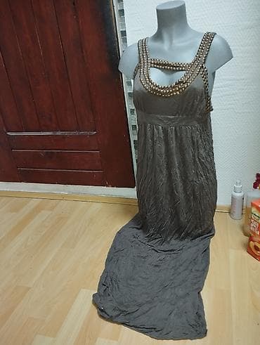 Duga maslinasta haljina, veličina S, sa nitnama. - Boja: maslinasto na lalafo.rs — 4 Duga maslinasta haljina, veličina S, sa nitnama. - Boja: maslinasto — 4