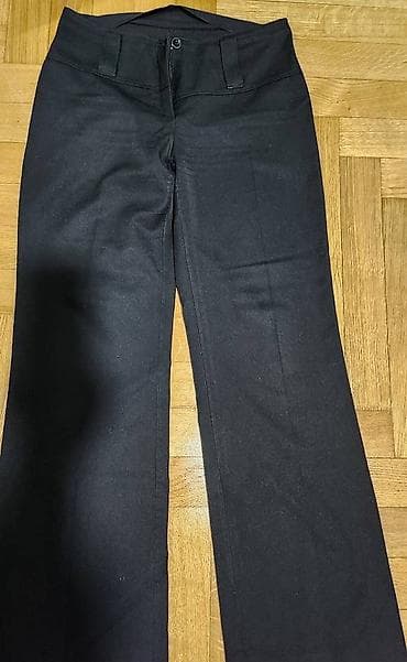 Crne pantalone od viskoze poliestera i elastina, nisu sečene pa na lalafo.rs — 1 Crne pantalone od viskoze poliestera i elastina, nisu sečene pa — 1