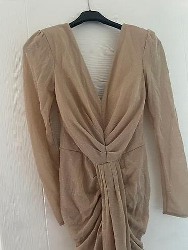 Elegantna midi/duga haljina u boji šampanjca sa diskretnim na lalafo.rs — 4 Elegantna midi/duga haljina u boji šampanjca sa diskretnim — 4