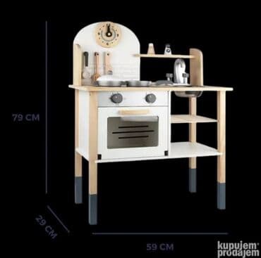 Dečije kuhinje: M. 09. Drvena kuhinjica za decu Dimenzije: 80x30x60cm Cena: 12400din na lalafo.rs — 3 Dečije kuhinje: M. 09. Drvena kuhinjica za decu Dimenzije: 80x30x60cm Cena: 12400din — 3