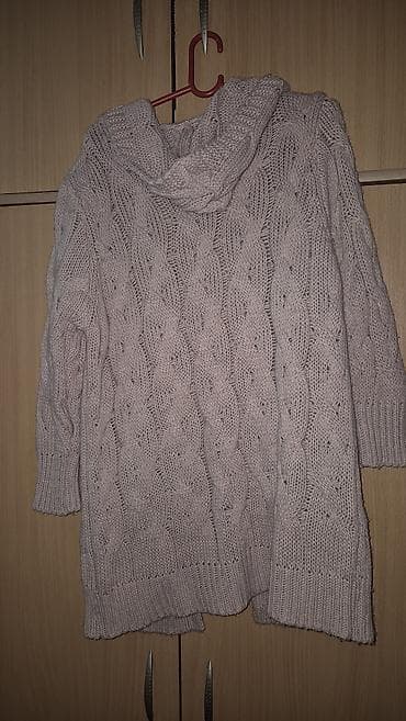 Ženski pleteni kardigan sa kapuljačom - Model: dugi kardigan na lalafo.rs — 2 Ženski pleteni kardigan sa kapuljačom - Model: dugi kardigan — 2