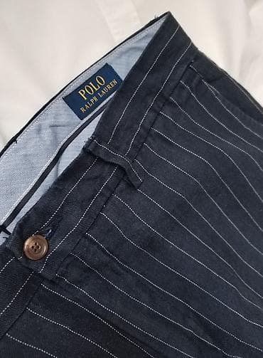 pantalone butiku ali: RALPH LAUREN lanene pantalone tamno plave boje sa prugama. Veličina na lalafo.rs — 2 pantalone butiku ali: RALPH LAUREN lanene pantalone tamno plave boje sa prugama. Veličina — 2