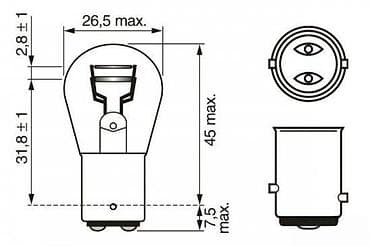 Bosch Pure Light P21/5W auto sijalice – set 2 kom - Tip/Podnožje na lalafo.rs Bosch Pure Light P21/5W auto sijalice – set 2 kom - Tip/Podnožje
