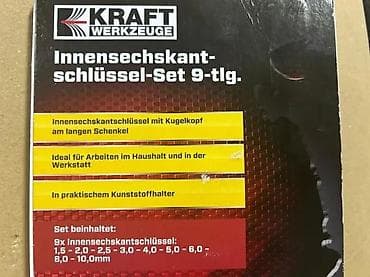 kom sa etiketom: KRAFT Werkzeuge – set imbus ključeva, 9 delova - Tip at lalafo.rs — 2 kom sa etiketom: KRAFT Werkzeuge – set imbus ključeva, 9 delova - Tip — 2