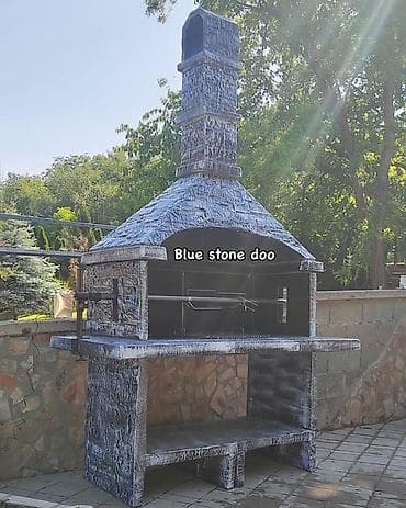 Vrtni roštilj/pečenjara sa dimnjakom – “Blue stone doo” - Masivna na lalafo.rs — 3 Vrtni roštilj/pečenjara sa dimnjakom – “Blue stone doo” - Masivna — 3