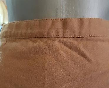 Suknja od vune, postavljena, u toploj karamel/smeđoj boji. Kroj na lalafo.rs — 2 Suknja od vune, postavljena, u toploj karamel/smeđoj boji. Kroj — 2