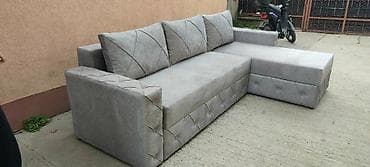 Ugaona garnitura na razvlačenje – siva - Moderan L‑oblik sa šezlongom na lalafo.rs — 5 Ugaona garnitura na razvlačenje – siva - Moderan L‑oblik sa šezlongom — 5