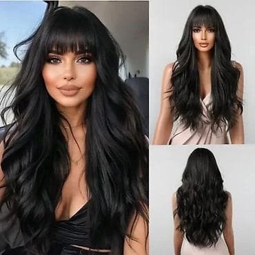 Perike od sintetičkih vlakana – crna boja - Stilovi: duga ravna sa na lalafo.rs — 3 Perike od sintetičkih vlakana – crna boja - Stilovi: duga ravna sa — 3