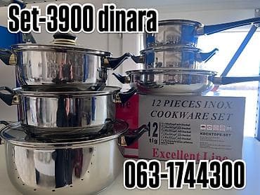 Set posuđa – 12 delova, INOX (nerđajući čelik). Sadržaj seta prema na lalafo.rs Set posuđa – 12 delova, INOX (nerđajući čelik). Sadržaj seta prema