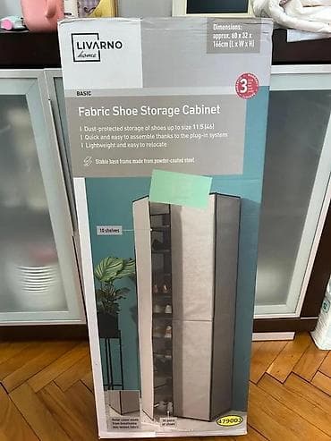 Furniture: Uspravni ormar za obuću sa platnenim prekrivačem - Dimenzije at lalafo.rs — 6 Furniture: Uspravni ormar za obuću sa platnenim prekrivačem - Dimenzije — 6