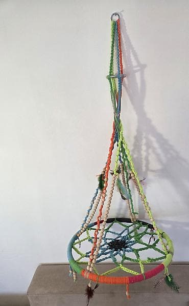 Rucno radjena ljuljaska - krevet za macke Precnik donjeg dela 46 cm na lalafo.rs Rucno radjena ljuljaska - krevet za macke Precnik donjeg dela 46 cm