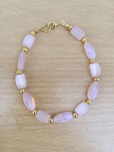 Narukvica u stilu Art Deko, Od ČEŠKOG Opalin Roze stakla i brušrnog na lalafo.rs — 1 Narukvica u stilu Art Deko, Od ČEŠKOG Opalin Roze stakla i brušrnog — 1