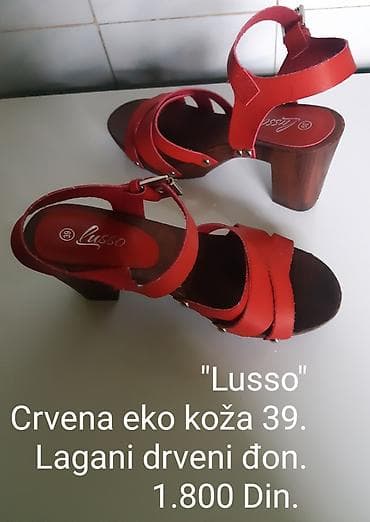 balasevic haljine: Sandale „Lusso“ – crvena eko koža, veličina 39. Viši stabilan at lalafo.rs — 4 balasevic haljine: Sandale „Lusso“ – crvena eko koža, veličina 39. Viši stabilan — 4
