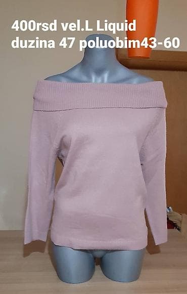 Ženska bluzica/džemper sa spuštenim ramenima – LIQUID - Boja: puder na lalafo.rs — 1 Ženska bluzica/džemper sa spuštenim ramenima – LIQUID - Boja: puder — 1