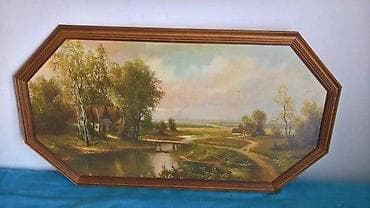 Slika Pogled na reku. Sirina 108 cm Visina 58 cm na lalafo.rs Slika Pogled na reku. Sirina 108 cm Visina 58 cm