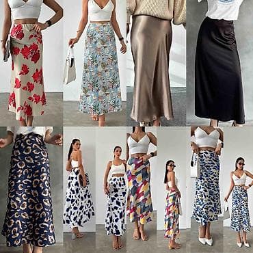 zenske broj: Satenaste ženske suknje – midi/dužina do članaka, A‑kroja sa blagim at lalafo.rs — 4 zenske broj: Satenaste ženske suknje – midi/dužina do članaka, A‑kroja sa blagim — 4