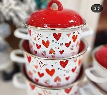 Emajlirana šerpa FG BR – dekor srca ❤️ Praktična i kvalitetna na lalafo.rs — 2 Emajlirana šerpa FG BR – dekor srca ❤️ Praktična i kvalitetna — 2