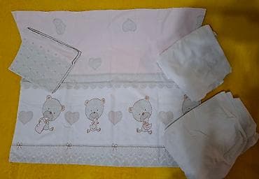 Posteljina za krevetac za bebe devojčice Meda roze sadrži: dva at lalafo.rs — 2 Posteljina za krevetac za bebe devojčice Meda roze sadrži: dva — 2