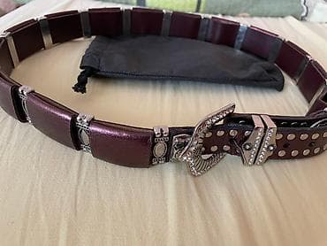 Ženski kais, sa cirkonima, vestacka koza, dužina kaiša 97cm na lalafo.rs — 1 Ženski kais, sa cirkonima, vestacka koza, dužina kaiša 97cm — 1