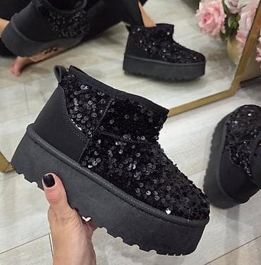 Ženske zimske čizmice sa platformom i šljokicama. Obuvene samo jednom na lalafo.rs — 1 Ženske zimske čizmice sa platformom i šljokicama. Obuvene samo jednom — 1