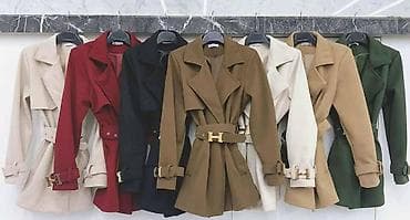 Ženski strukirani kaput s pojasom - Model do sredine butina, sa na lalafo.rs — 9 Ženski strukirani kaput s pojasom - Model do sredine butina, sa — 9