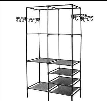 Stalak za odecu+police za obucu/prenosiva vesalica Dimenzije vešalice na lalafo.rs — 4 Stalak za odecu+police za obucu/prenosiva vesalica Dimenzije vešalice — 4