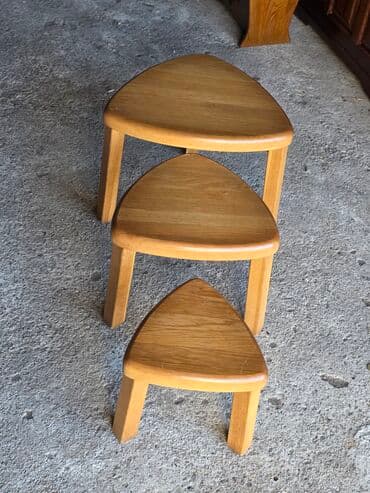 Dressers: Set od 3 drvena “nesting” stočića - Materijal: masivno drvo sa at lalafo.rs — 2 Dressers: Set od 3 drvena “nesting” stočića - Materijal: masivno drvo sa — 2