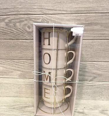 Set šoljica za kafu/čaj sa stalkom – 4 kom - Materijal: keramika - na lalafo.rs — 1 Set šoljica za kafu/čaj sa stalkom – 4 kom - Materijal: keramika - — 1