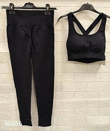 Dvodijelni ženski sportski set – crni - Kompleti: sportski grudnjak + at lalafo.rs — 2 Dvodijelni ženski sportski set – crni - Kompleti: sportski grudnjak + — 2