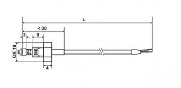 Termopar sonda tip K sa navojem M6 - Opseg merenja: do 800°C - Tip: K at lalafo.rs — 3 Termopar sonda tip K sa navojem M6 - Opseg merenja: do 800°C - Tip: K — 3