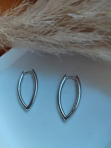 Posrebrene minđuše - Dizajn: izdužena marquise/ovalna forma sa na lalafo.rs — 3 Posrebrene minđuše - Dizajn: izdužena marquise/ovalna forma sa — 3