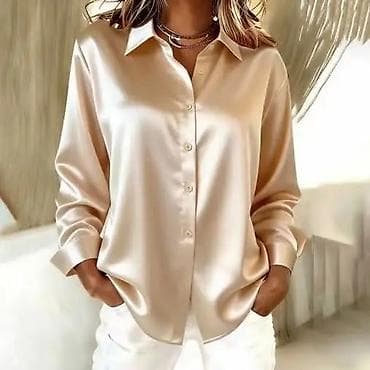 pantalone gina benotti: Ženska satenska košulja na dugmad Od S do 3xl - Klasičan kroj sa na lalafo.rs — 5 pantalone gina benotti: Ženska satenska košulja na dugmad Od S do 3xl - Klasičan kroj sa — 5