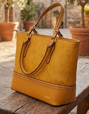 Elegantna ženska torba – oker/žuta - Materijal: veštačka koža sa na lalafo.rs Elegantna ženska torba – oker/žuta - Materijal: veštačka koža sa