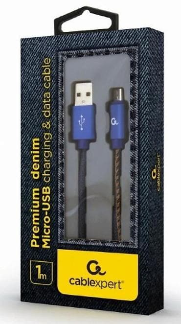Mobile Phones & Accessories: Cablexpert Premium Denim Micro‑USB kabl – 1 m - Tip konektora: USB‑A at lalafo.rs — 3 Mobile Phones & Accessories: Cablexpert Premium Denim Micro‑USB kabl – 1 m - Tip konektora: USB‑A — 3