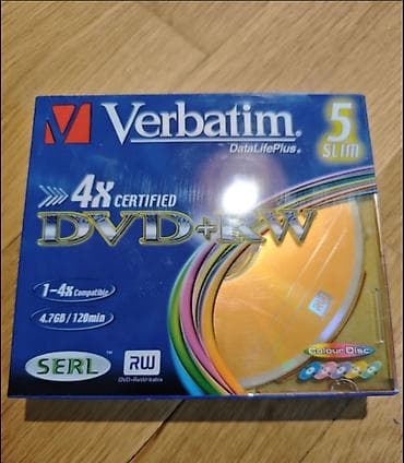 Cassettes, CDs & DVDs: Verbatim DataLifePlus DVD+RW diskovi – pakovanje od 5 komada (slim at lalafo.rs — 1 Cassettes, CDs & DVDs: Verbatim DataLifePlus DVD+RW diskovi – pakovanje od 5 komada (slim — 1