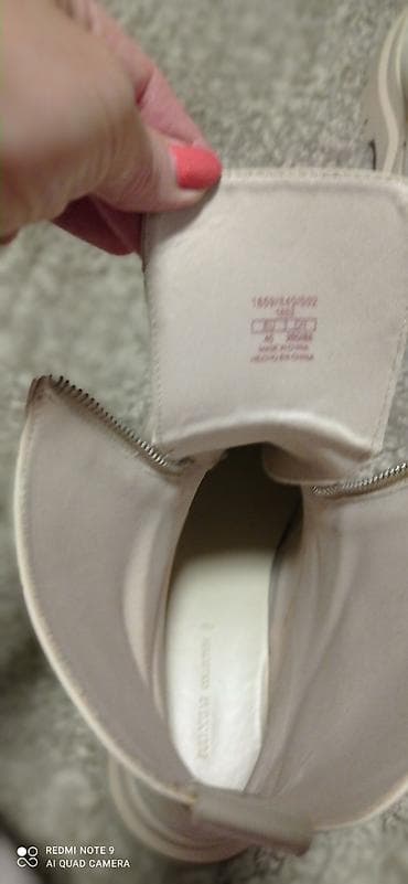 Ženske čizme sa debljim đonom – krem/bela boja - Model: gležnjače sa na lalafo.rs — 8 Ženske čizme sa debljim đonom – krem/bela boja - Model: gležnjače sa — 8