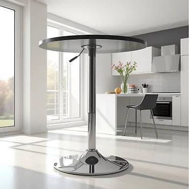 Barski/stajaći sto sa podešavanjem visine - Okrugla ploča u modernom na lalafo.rs — 2 Barski/stajaći sto sa podešavanjem visine - Okrugla ploča u modernom — 2