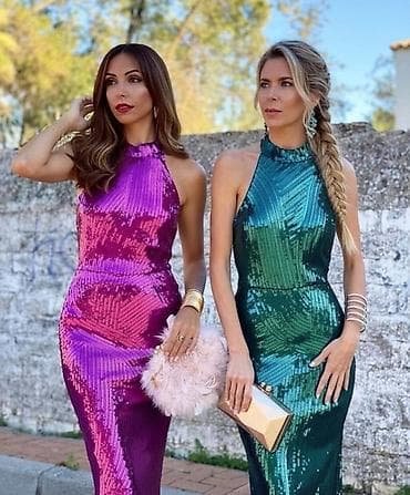 Elegantna haljina od šljokica – midi dužina, otvorena leđa - na lalafo.rs — 4 Elegantna haljina od šljokica – midi dužina, otvorena leđa - — 4