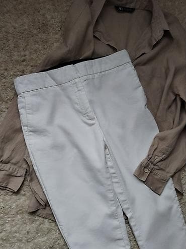 pantalone butiku ali: ZARA bele pantalone uske sa elastinom I lastisem u ledjnom delu na lalafo.rs — 3 pantalone butiku ali: ZARA bele pantalone uske sa elastinom I lastisem u ledjnom delu — 3