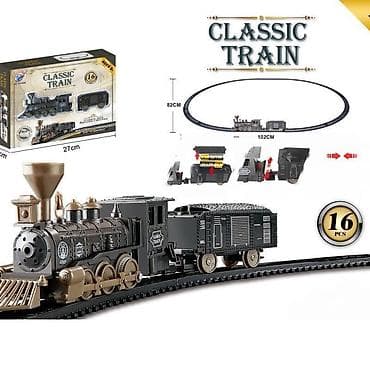 Klasčni voz – baterijski set sa šinama (16 delova) - Model: Classic na lalafo.rs Klasčni voz – baterijski set sa šinama (16 delova) - Model: Classic