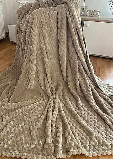 Mekano pleteno ćebe sa reljefnom “bubble” teksturom - Materijal na lalafo.rs — 2 Mekano pleteno ćebe sa reljefnom “bubble” teksturom - Materijal — 2