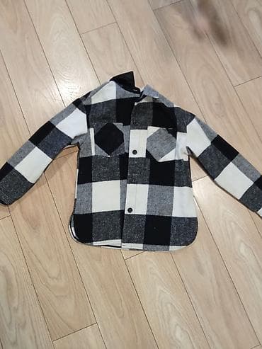 Dečija flanel košulja-jakna (shisau), veličina 146 cm. - Crno-bela at lalafo.rs — 1 Dečija flanel košulja-jakna (shisau), veličina 146 cm. - Crno-bela — 1