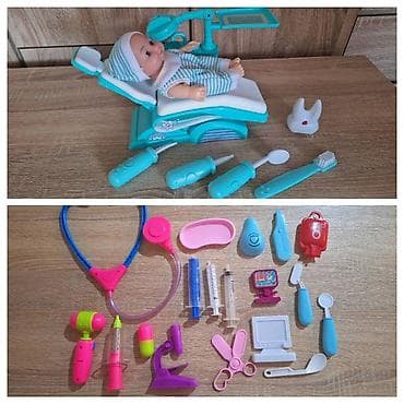 Stomoatolog set sa stolicom za bebe i barbike i doktorski set Set na lalafo.rs — 1 Stomoatolog set sa stolicom za bebe i barbike i doktorski set Set — 1