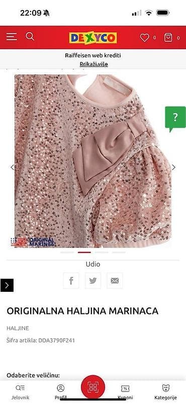 Prelepa svečana original MARINES haljinica od šljokica, za devojčicu na lalafo.rs — 3 Prelepa svečana original MARINES haljinica od šljokica, za devojčicu — 3