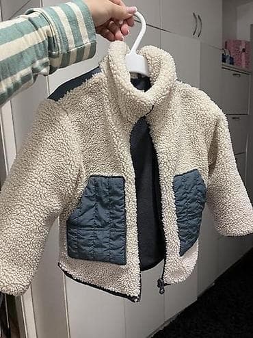 Dečja Zara jakna od meke teddy/flis tkanine, bež boje sa kontrastnim na lalafo.rs — 1 Dečja Zara jakna od meke teddy/flis tkanine, bež boje sa kontrastnim — 1